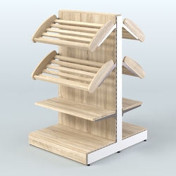 Островной низкий стеллаж для хлеба и выпечки Феникс №2, Дуб сонома