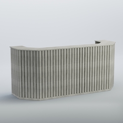 Ресепшен со скошенными углами серии ПРИЛИВ №6, Метрополитан Грей