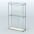 Торговая система ХРОМ (задняя стенка - стекло) 1200 мм с поручнями №1 Белый