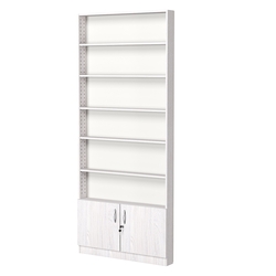 Стеллаж из ДСП с 5-ю полками 100x900 мм серии LEVEL-5 №8 (З/C - ДВП), Ясень Анкор светлый