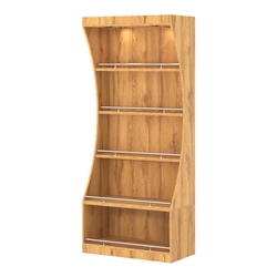 Стеллаж Гарант №1-1-900-О с ограничителями, Дуб Золотистый