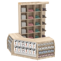 Комплект кассовой зоны со стеллажами - ячейками №1, Дуб сонома