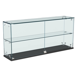 Витрина Истра настольная мини №6-2 с одной полкой и распашными дверками, Черный