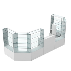 Торговый пристенный островок ГРАЦИЯ №5 (открытый) (6.05 кв.м), Серый