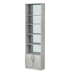 Стеллаж из ДСП с 4-мя полками 250x600 мм серии LEVEL-4 №4-2 (З/C - ЗЕРКАЛО), Метрополитан Грей