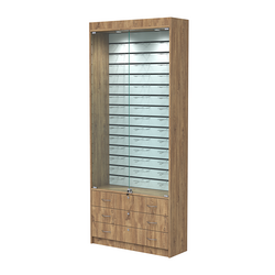 Витрина для очков №10 (закрытый доступ), Дуб Канзас коричневый