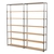 Пристенный торговый двух- секционный стеллаж ЛАЙТ с пятью рядами полок ДСП №6 Дуб Золотистый