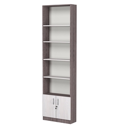 Стеллаж из ДСП с 4-мя полками 200x600 мм серии LEVEL-4 №3 (З/C - ДВП), Ясень Анкор темный + Ясень Анкор светлый