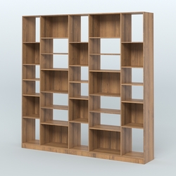 Стеллаж из ДСП серии ЛОФТ №17-2 с полками ДСП, Орех