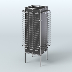 Напольная стойка Хром под очки №4-Д24 (открытого доступа), Черный
