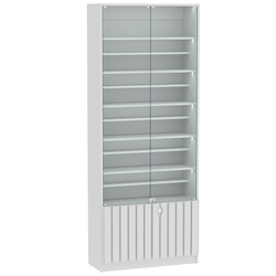 Витрина серии "Смок" №1-ДП-800 (с доп. полками), Серый