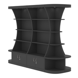 Островной высокий стеллаж ГАРАНТ №3, Черный