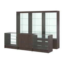 Комплект витрин ЭК-02 и прилавков ЭК-4, Дуб Венге