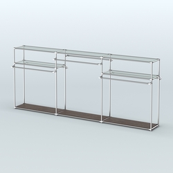 Островная торговая система ХРОМ 3600 мм с поручнями №6, Дуб Венге