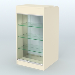 Ресепшен-Лайт №8 (600 мм) (Фасадная стенка - Зеркало), Крем Вайс