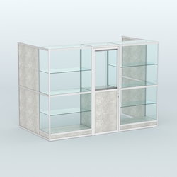 Павильон из профиля пристенный №1г (4,05 кв. м), Метрополитан Грей