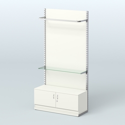 Система ЭЛЕГАНТ №7 с ДСП и тумбой T21 (1200 мм), Белый