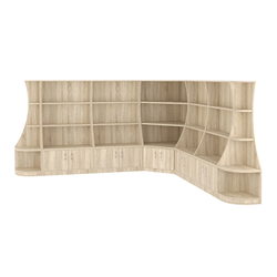 Угловой низкий стеллаж ГАРАНТ №3, Дуб сонома