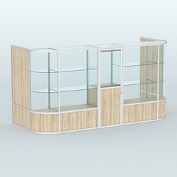 Павильон из профиля пристенный №12б (5,50 кв.м), Дуб Сонома