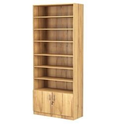 Стеллаж из ДСП с 6-ю полками 350x900 мм серии LEVEL-6 №13 (З/C - ДВП), Дуб Золотистый