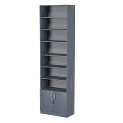 Стеллаж из ДСП с 6-ю полками 300x600 мм серии LEVEL-6 №5 (З/C - ДВП), Темно-Серый