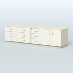 Тумба Феникс опорная приставная левая, Крем Вайс + Белый