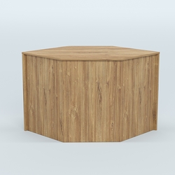 Стол-ресепшен серии ПРАЙМ №3 угловой, Дуб Канзас коричневый