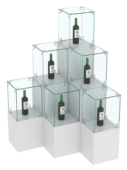 Комплект Демо-стендов со стеклом Льдинка-Шаг №2, Серый