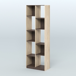 Стеллаж из ДСП серии ЛОФТ №8-1, Дуб Сонома + Дуб Венге