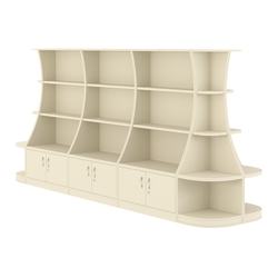 Островной низкий стеллаж ГАРАНТ №4, Крем Вайс