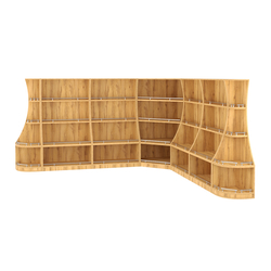 Угловой низкий стеллаж ГАРАНТ №3-О с ограничителями, Дуб Золотистый