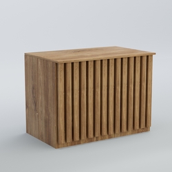 Ресепшен - стол широкий серии ПРИЛИВ №8, Дуб Канзас коричневый