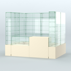 Павильон ИСТРА (глубина витрин-300мм) №2в (4, 32 кв.м), Крем Вайс