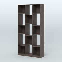 Стеллаж из ДСП серии ЛОФТ №10-1, Дуб Венге