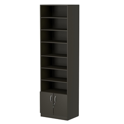 Стеллаж из ДСП с 6-ю полками 400x600 мм серии LEVEL-6 №7 (З/C - ДВП), Черный