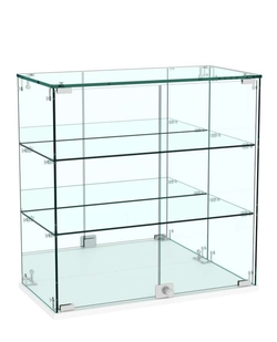 Витрина Истра настольная №24 (задняя стенка - зеркало), Белый