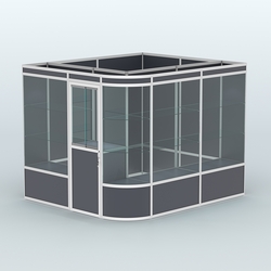 Павильон из профиля угловой №5а (5,5 кв.м), Антрацит