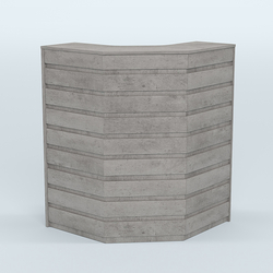 Ресепшен серии ПРАЙМ №3А угловой, Бетон Чикаго светло-серый F186 ST9