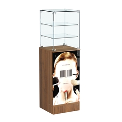 Прилавок со световым коробом и двумя полками №13, Орех