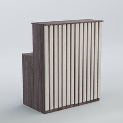 Ресепшен прямоугольный серии ПРИЛИВ №1, Ясень Анкор темный + Ясень Анкор светлый