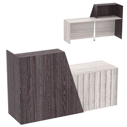 Стойка ресепшен ГРАУНД №2А правосторонняя, Ясень Анкор темный + Ясень Анкор светлый