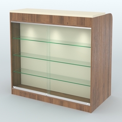 Ресепшен-Лайт №4 (Фасадная стенка - ЛДСП), Орех + Крем Вайс