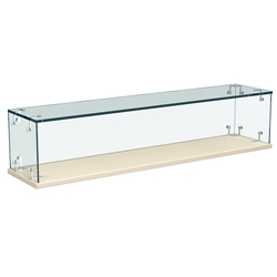 Витрина Истра настольная мини №3-1 без дверей, Крем Вайс