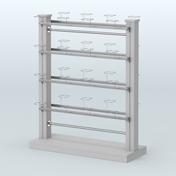 Островная система с перфорацией для головных уборов, Серый