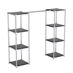 Вешало для одежды низкое с квадратными столбиками Мега №3-3, Черный