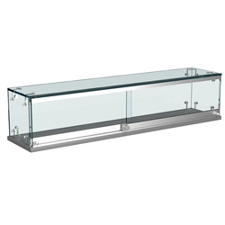 Витрина Истра настольная мини №3-3 с раздвижными дверками, Темно-Серый