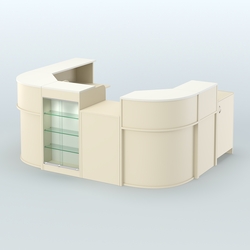 Пристенный павильон Чай и Кофе с собой №2, Крем Вайс + Белый