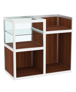 Прилавок под кассу из профиля №3  (открытый), Орех