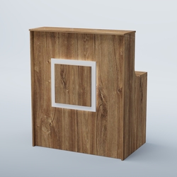 Ресепшен прямоугольный КВАДРАТ №1, Дуб Канзас коричневый