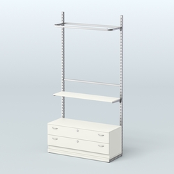 Система ЭЛЕГАНТ №5 без ДСП с тумбой T12 (1200 мм), Белый